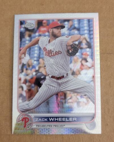 2022 Topps Chrome Zack Wheeler Prism Refractor Phillies EBay