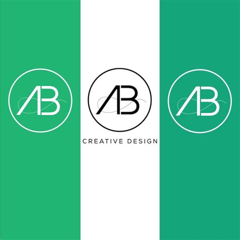 Dise O De Logotipo De Letra Inicial Ab Vector Premium