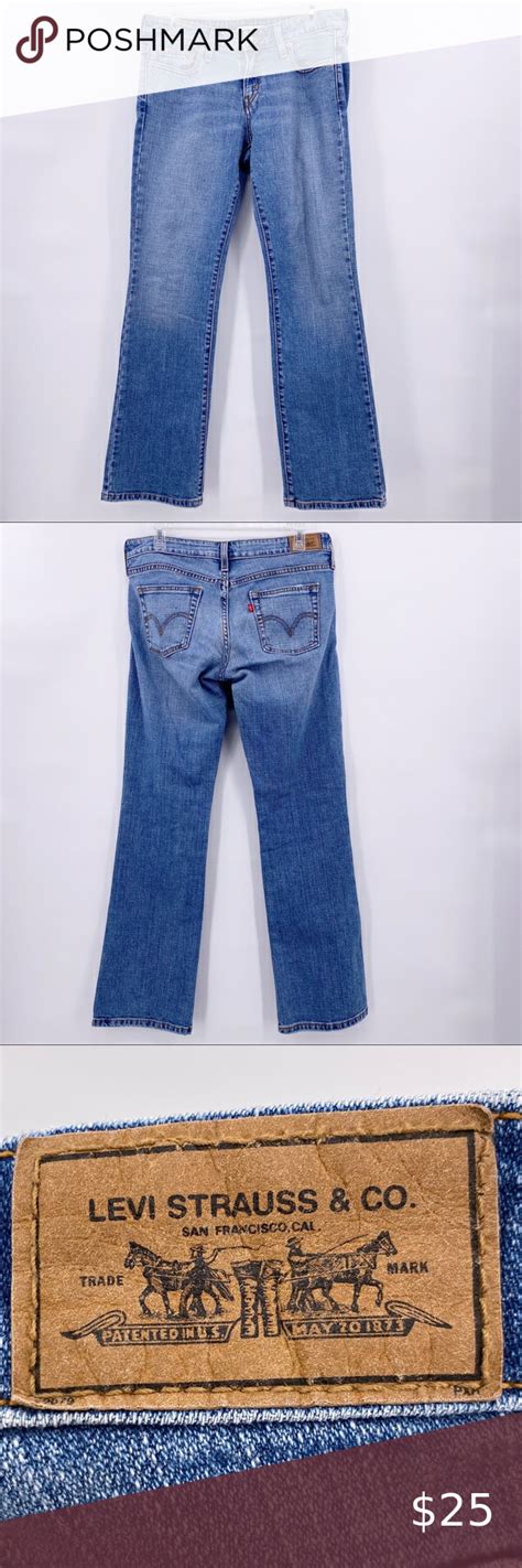 Levis 545 Low Rise Bootcut Blue Jeans In 2020 Blue Jeans Jeans Bootcut