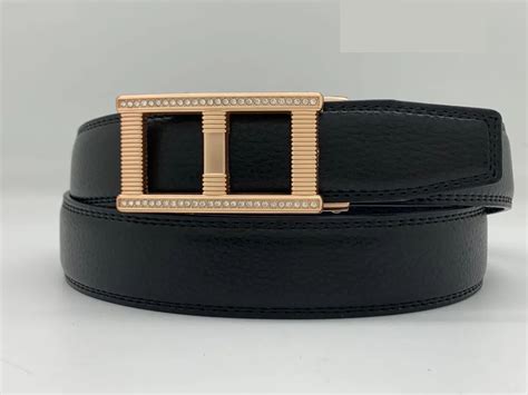 12 Wholesale Men's Black Leather Belts With Gold Hardware - WSD