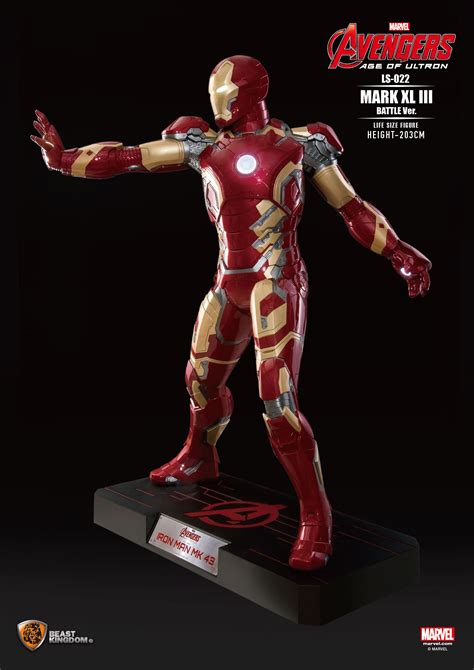 SEP178104 AOU LS 022 IRON MAN MK 43 LIFE SIZE STATUE BATTLE VER