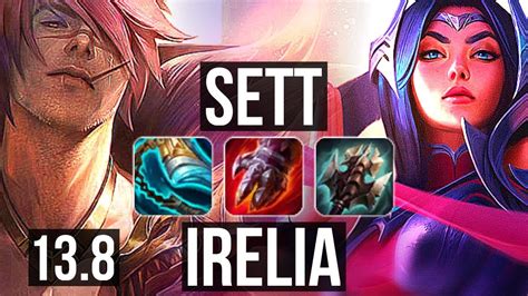 Sett Vs Irelia Top 9 2 8 1 1m Mastery 400 Games Dominating Kr