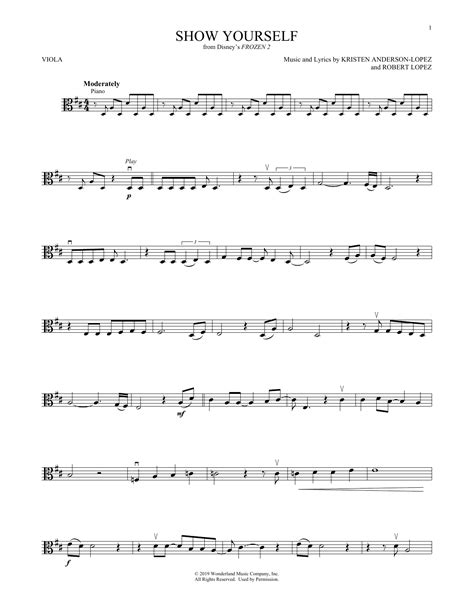 Show Yourself From Disneys Frozen 2 Viola Solo Sheet Music