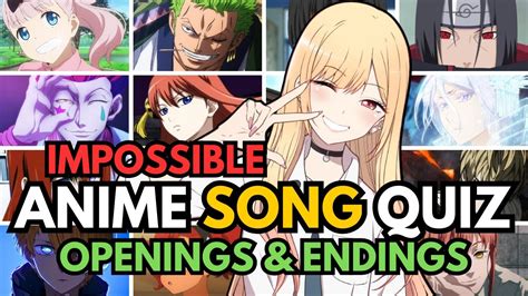 ANIME OPENING QUIZ 30 VERY HARD SONGS ENDINGS SONGS TOO YouTube