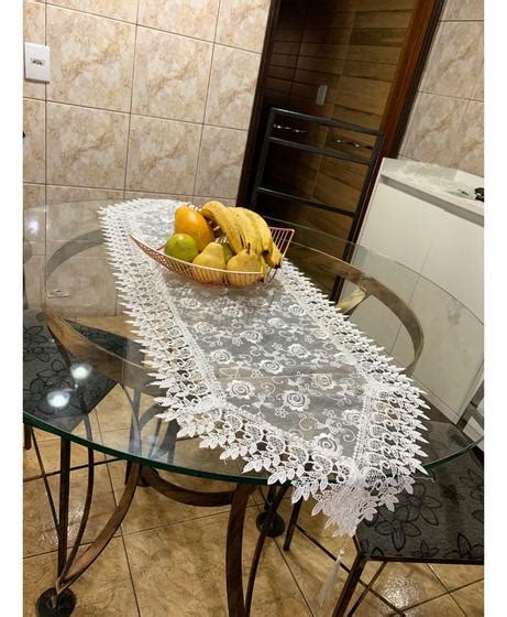 Caminho De Mesa Bordado Guipir X Cm Trilho Renda Croche Kasilar