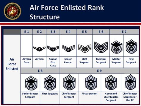 Air Force Military Rank Chart A Guide To Hierarchy And Advancement ...