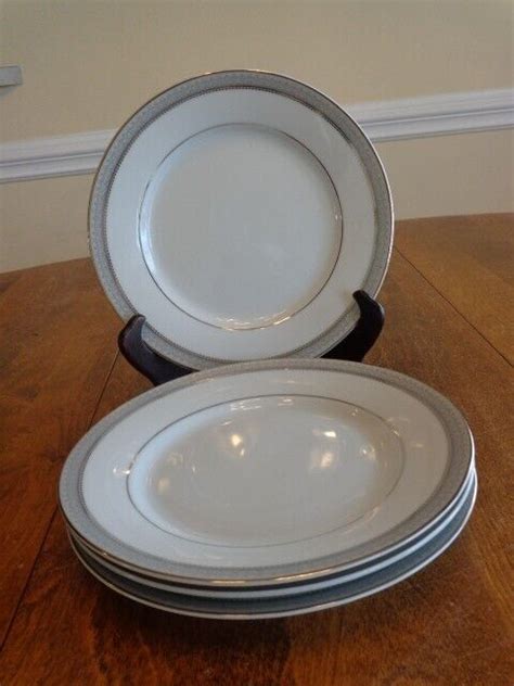 MIKASA PLATINUM CROWN SALAD PLATES LOT OF 4 EBay