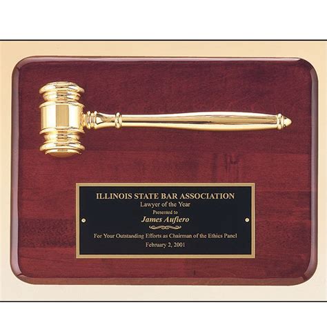 Gavel Plaque Auburn | Engraved Gavel IN | Custom Awards 46706 - AwardMakers