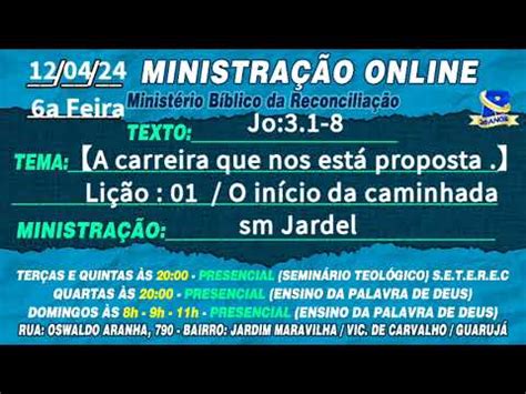 A carreira que nos está proposta Lição 01 O início da caminhada