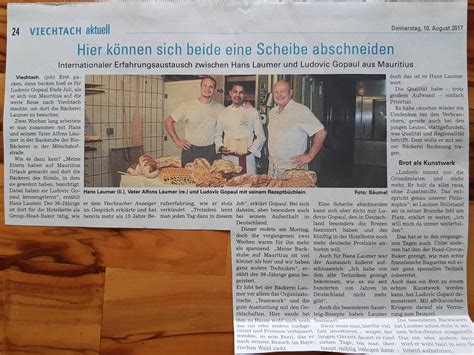 Presse Bäckerei Konditorei Café Laumer in Viechtach Bayerischer Wald