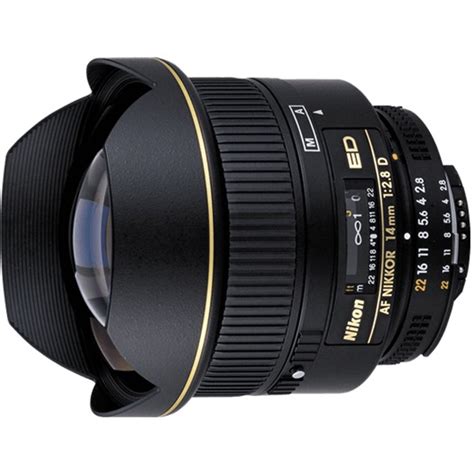 Nikon AF FX NIKKOR 14mm f/2.8D ED Ultra Wide Angle Fixed Zoom Lens with ...