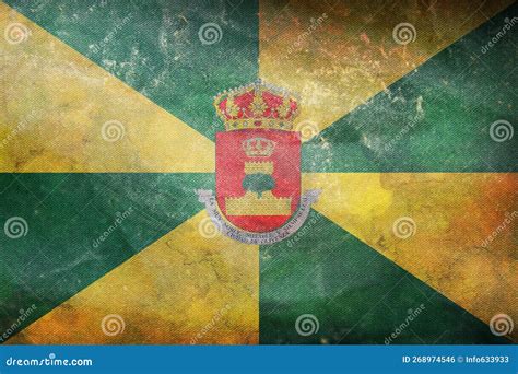 Retro Flag of Ibero Romance Peoples Oliventinos with Grunge Texture. Flag Representing Ethnic ...