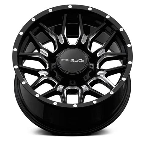 RTX CLAW Wheels Gloss Black With Milled Accents Rims