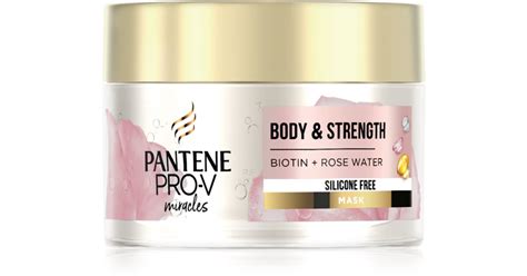 Pantene Body & Strength Rose Water hair mask for fine to normal hair ...