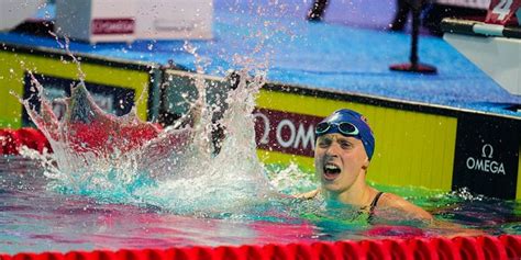 Seven Time Olympic Gold Medalist Katie Ledecky Wins 800m Freestyle At