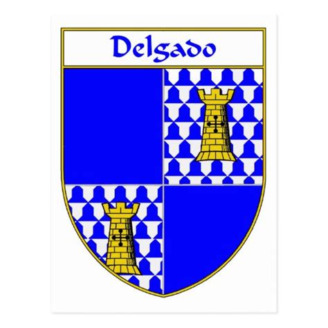 Delgado Coat of Arms/Family Crest Postcard | Zazzle