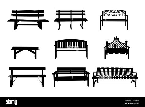 Vintage Garden Seating Stock Vector Images Alamy