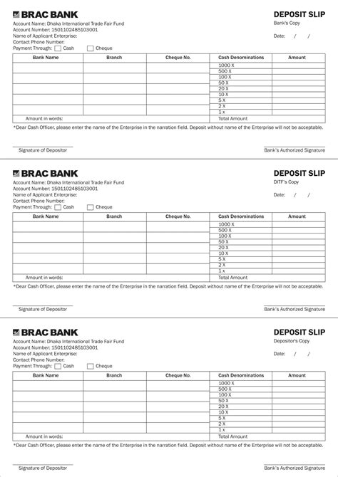 Free Printable Bank Deposit Slip Examples [Filled Out] +PDF