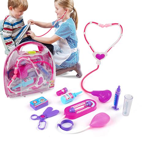 VIVEFOX Doctor Kit for Kids, 8Pieces Medical Role Play Equipment, Dr ...