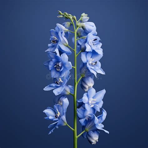 Lifelike Delphinium Minimal Retouching Micro Photograph Style Stock