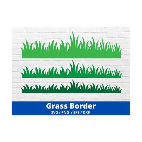 Grass Border Svg Bundle Wild Grass Grass Cut Line Png Dxf Ve Inspire Uplift