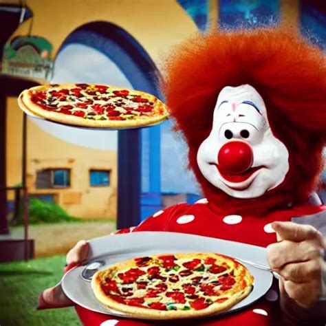 Bozo The Clown Having Tea With Pizza Stable Diffusion Openart