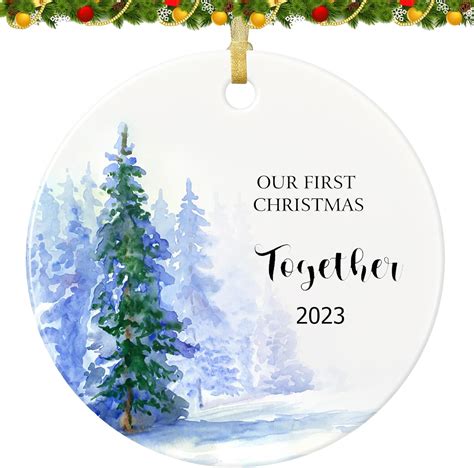 Our First Christmas Together Ornament T For Couple Anniversary