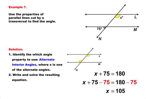 Math Examples Collection: Equations with Angles from Parallel Lines Cut ...