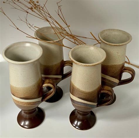 Vintage Otagiri Original Irish Coffee Mugs Hand Crafted Stoneware