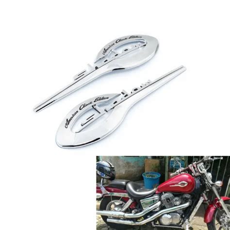 X Chrome Fuel Gas Tank Emblem Badge Decal Sticker For Honda Shadow