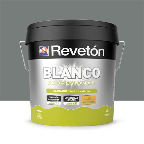 Pintura Interior Mate Reveton Blanco Pro 0 75l 6000 N Gris Estandar