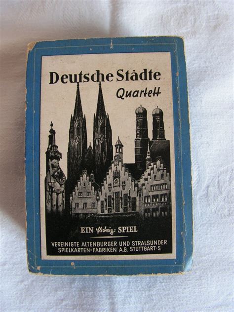 Deutsche Städte Quartett ein flechsig Spiel Spiel gebraucht