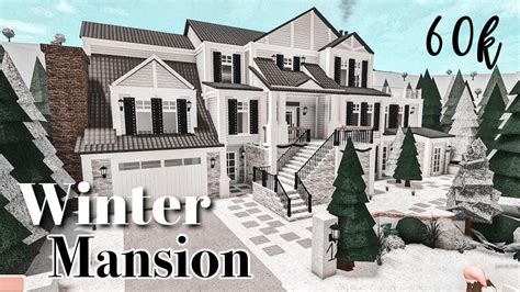 Winter Mansion 50K Bloxburg Speedbuild - YouTube | Winter house ...