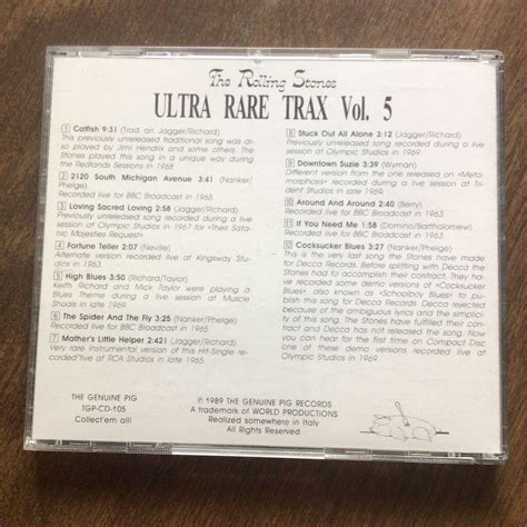 Ultra Rare Trax Vol By The Rolling Stones Cd With Rmm Ref