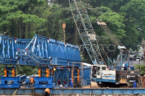 Progres Pembangunan Jembatan Otista Di Kota Bogor ANTARA Foto