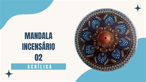 Mandala Incensário 2 Mandala em Pontilhismo Tinta Acrílica em CD