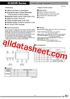 Xc Hr Datasheet Pdf Torex Semiconductor