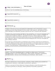 DGT0119 Plano de ensino pdf Plano de Ensino 1 Código e nome da