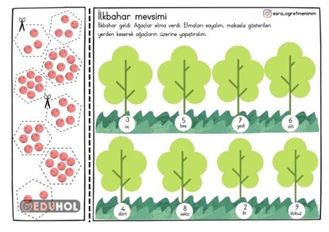 Rakamlar Kes Yapıştır Elma Ağa Eduhol Etkinlik İndir Oyun Oyna