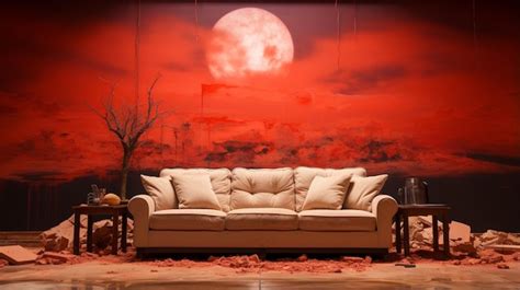 Premium AI Image | living room sofa HD wallpaper photographic image