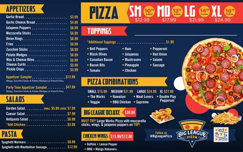 Menu — Big League Pizza