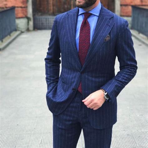 Classic Color Combinations In Menswear Blue Suit Men Blue Pinstripe