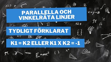 Parallella och vinkelräta linjer YouTube