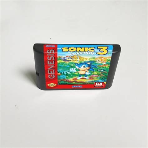 Sonic The Hedgehog 3 Sega Genesis Mega Drive Md Game Card Us Cover With Box