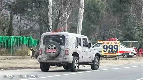 2023 Mahindra Thar 5 Door Side View Spy Shots Bigger Road Presence