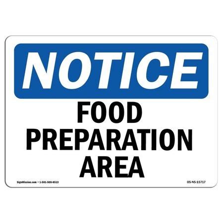 Signmission Safety Sign Osha Notice Height Notice Food