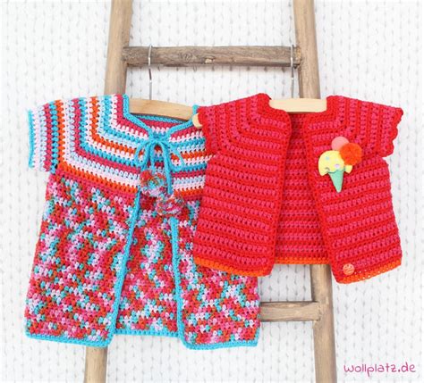 Sommerliche Babyjacke häkeln Gratis Anleitung Breien en haken