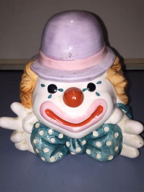 Vintage Ceramic Clown Piggy Bank By 5 Inches Tall Ebay