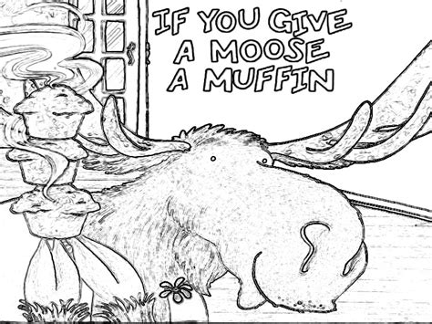 If You Give A Moose A Muffin Coloring Page Clip Art Library