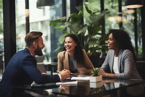 Premium Photo Business Team Working On New Project And Smiling Man